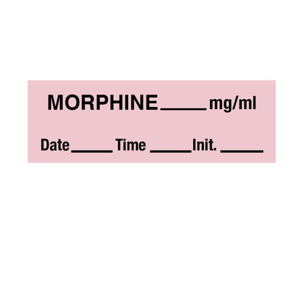 Tape, Morphine 1/2" x 500" Pink w/Black